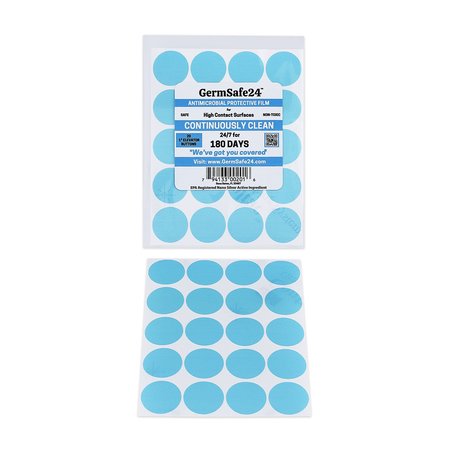 GERMSAFE24 GermSafe24 Antimicrobial Protective Film Elevator Button Coverings Protects for 180 Days- 80 Pack MBAFB-1/80-180